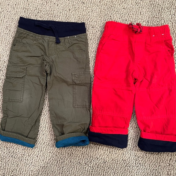 2 pairs of Gymboree 2t fleece, jersey lined pants; fall winter warm pants - Picture 8 of 8